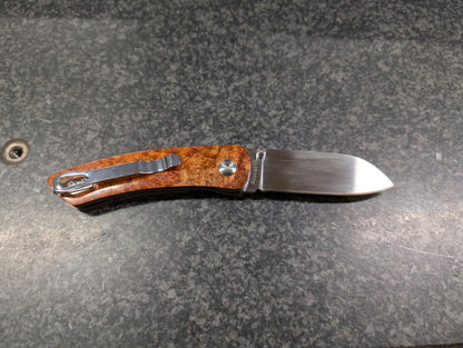 Amboyna Liner Lock Folding Knife