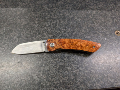 Amboyna Liner Lock Folding Knife