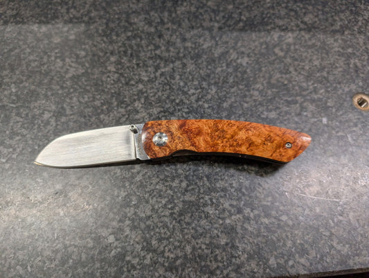 Amboyna Liner Lock Folding Knife